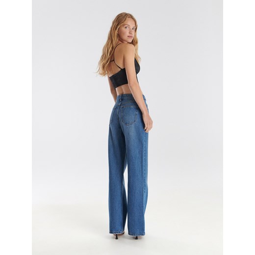 Reserved - Jeansy wide leg - Granatowy Reserved 34 Reserved