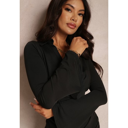 Sukienka Renee mini z dekoltem w serek casual rozkloszowana 