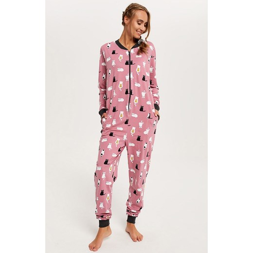 Kombinezon damski Bami, Kolor różowy-wzór, Rozmiar S, Italian Fashion Italian Fashion XL wyprzedaż Intymna