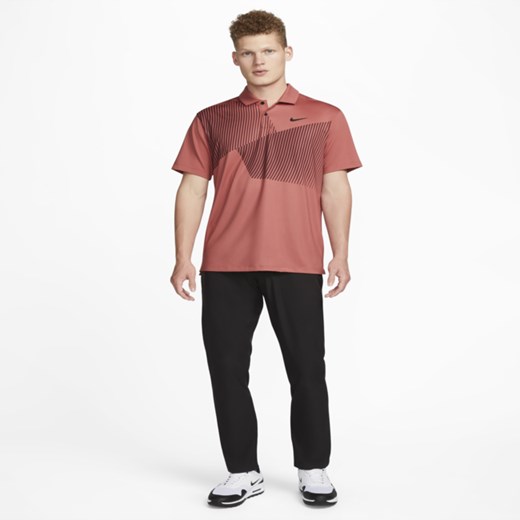 Męska koszulka polo do golfa z nadrukiem Nike Dri-FIT Vapor - Czerwony Nike 2XL Nike poland