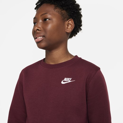 Bluza dresowa dla dużych dzieci (chłopców) Nike Sportswear Club - Czerwony Nike S Nike poland