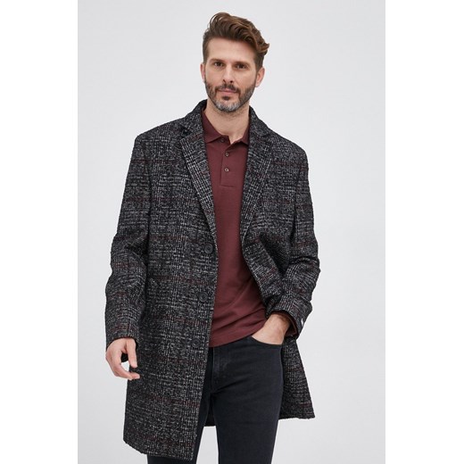 Karl Lagerfeld Płaszcz z domieszką wełny 512702.455704 kolor czarny przejściowy Karl Lagerfeld 54 promocyjna cena ANSWEAR.com