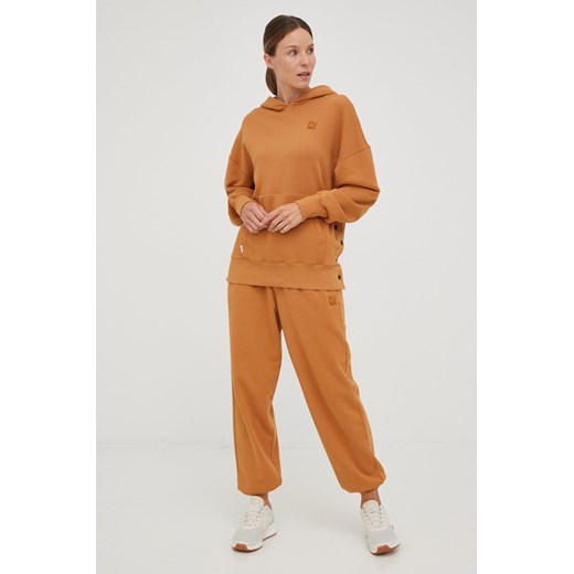 Puma bluza bawełniana damska kolor brązowy z kapturem gładka Puma L ANSWEAR.com