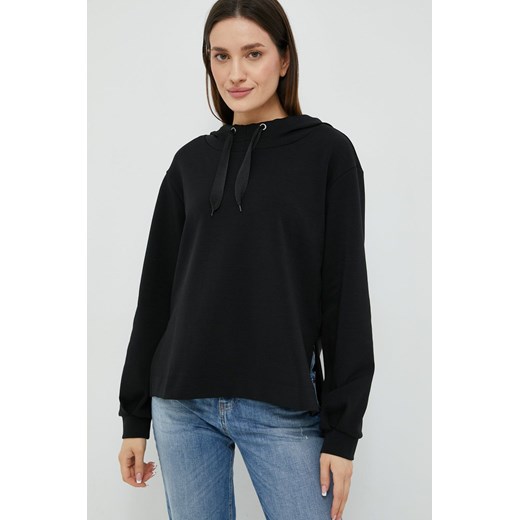 Sisley bluza damska kolor czarny z kapturem gładka Sisley S ANSWEAR.com
