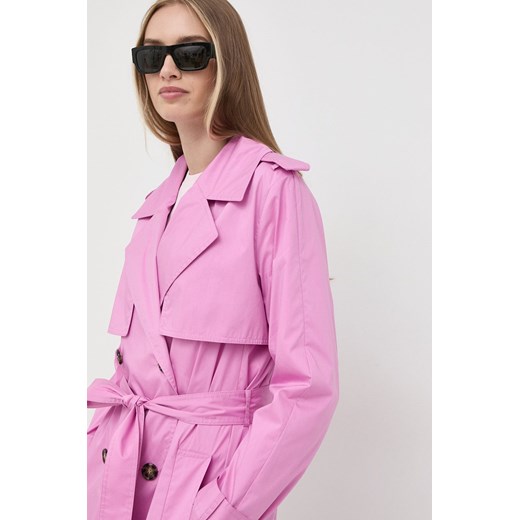 BOSS trencz 50472139 damski kolor fioletowy przejściowy 38 ANSWEAR.com