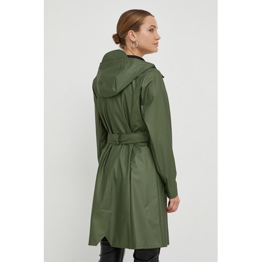 Rains kurtka przeciwdeszczowa 18130 Curve Jacket damska kolor zielony Rains XS ANSWEAR.com