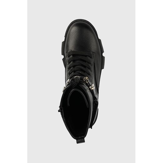 Guess workery Madox damskie kolor czarny na płaskim obcasie Guess 35 ANSWEAR.com