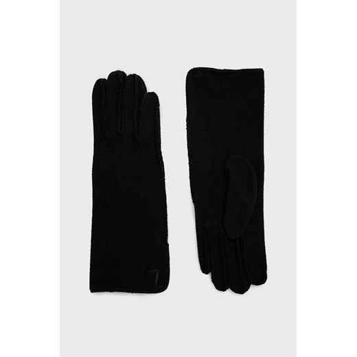 Trussardi rękawiczki damskie kolor czarny ze sklepu ANSWEAR.com w kategorii Rękawiczki damskie - zdjęcie 144757041