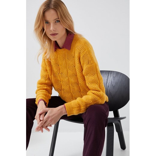 Vero Moda sweter damski kolor żółty lekki Vero Moda M ANSWEAR.com