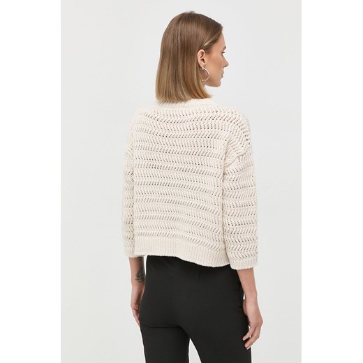 Weekend Max Mara sweter damski kolor beżowy ciepły L ANSWEAR.com