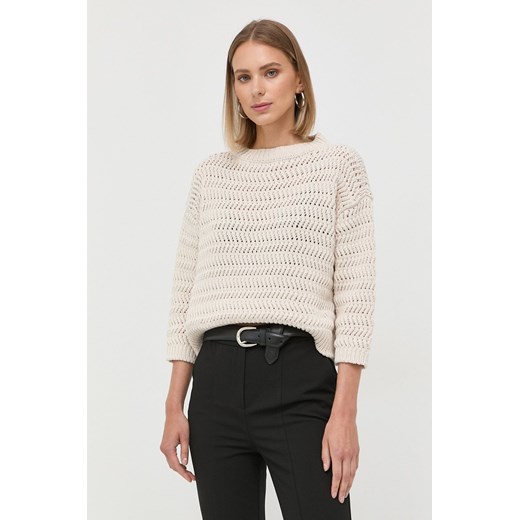 Weekend Max Mara sweter damski kolor beżowy ciepły S ANSWEAR.com