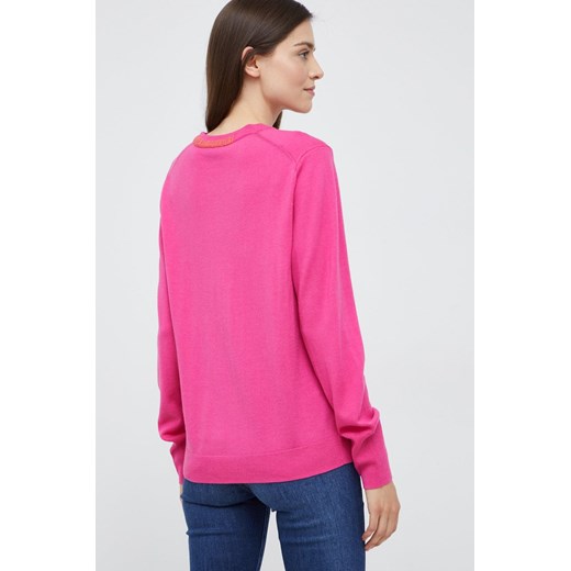 PS Paul Smith sweter wełniany damski kolor różowy lekki Ps Paul Smith M ANSWEAR.com