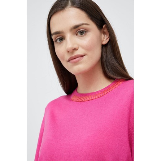 PS Paul Smith sweter wełniany damski kolor różowy lekki Ps Paul Smith L ANSWEAR.com