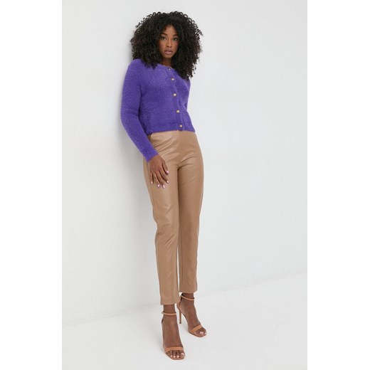 Pinko kardigan damski kolor fioletowy Pinko S ANSWEAR.com