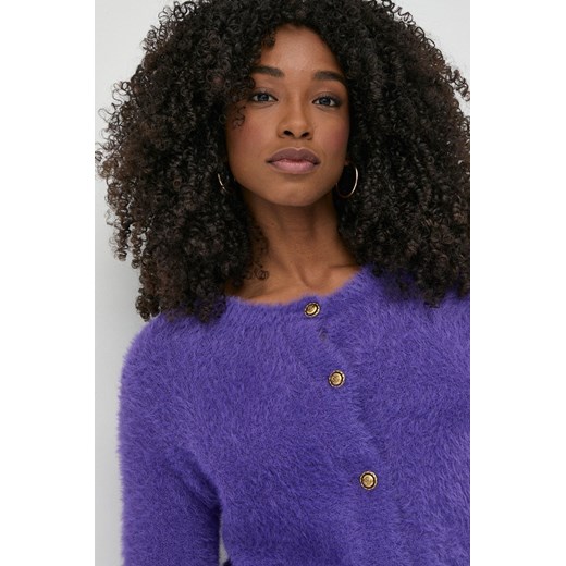 Pinko kardigan damski kolor fioletowy Pinko XS ANSWEAR.com