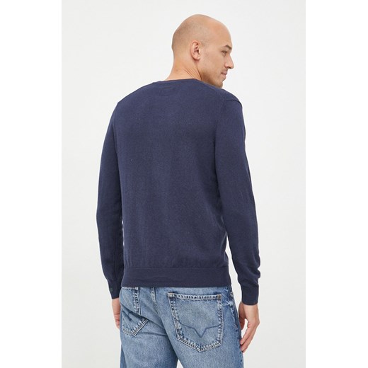 Pepe Jeans sweter z domieszką wełny męski kolor granatowy lekki Pepe Jeans M ANSWEAR.com