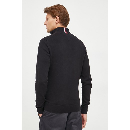 Tommy Hilfiger sweter z domieszką kaszmiru męski kolor czarny lekki z półgolfem Tommy Hilfiger XL ANSWEAR.com