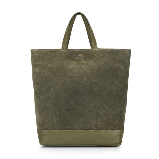 Torebka shopperka skórzana z funkcją plecaka zielona ze sklepu WITTCHEN w kategorii Torby Shopper bag - zdjęcie 144784950