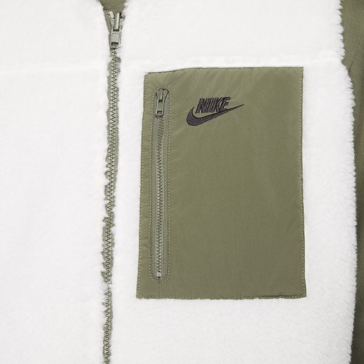 Męski dwustronny bezrękawnik na zimę Nike Club+ - Biel Nike S Nike poland
