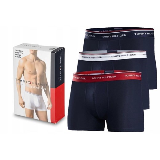 Bokserki Underwear Tommy Hilfiger 3-Pack GRANATOWE ze sklepu Milgros.pl w kategorii Majtki męskie - zdjęcie 144815322