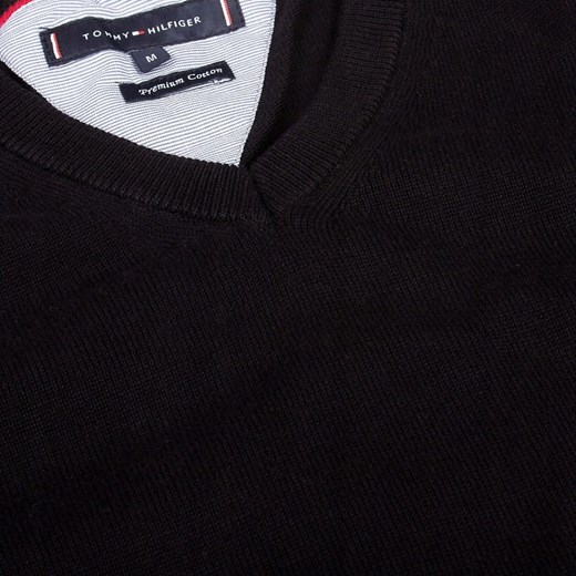 SWETER TOMMY HILFIGER PACIFIC V-NK CZARNY 060 867802697 Tommy Hilfiger XL promocja Milgros.pl