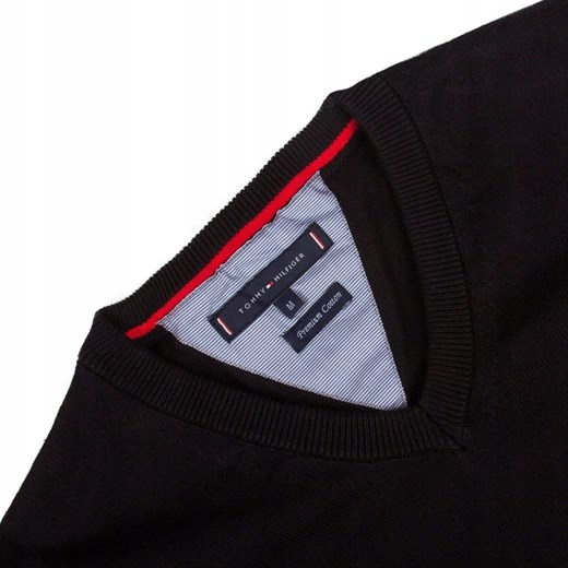 SWETER TOMMY HILFIGER PACIFIC V-NK CZARNY 060 867802697 Tommy Hilfiger XXL Milgros.pl wyprzedaż