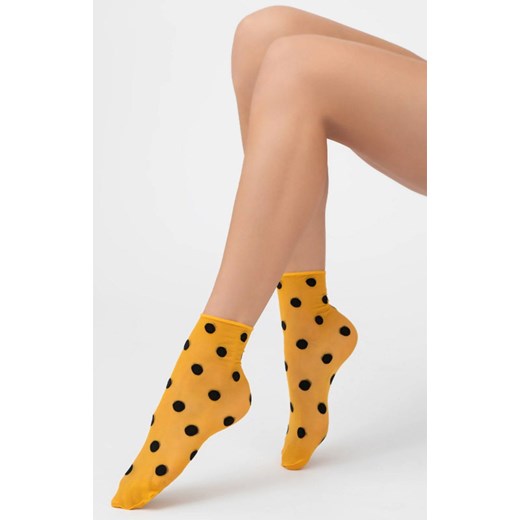 Kylie cienkie skarpetki damskie w kropki, Kolor niebieski jeans, Rozmiar uniwersalny, Veneziana ze sklepu Intymna w kategorii Skarpetki damskie - zdjęcie 144815670