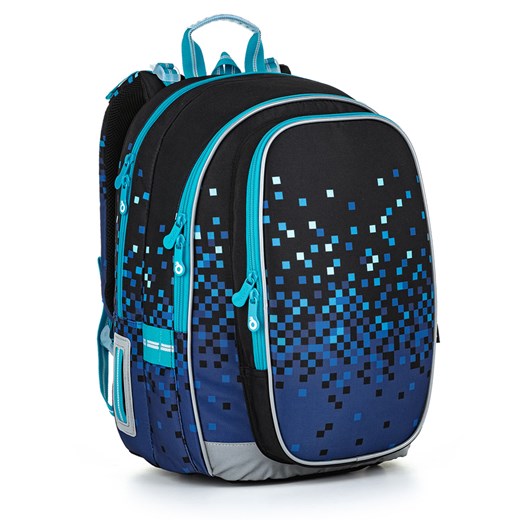 Niebieski plecak w kostki Topgal MIRA 22020 ze sklepu Topgal w kategorii Plecaki dla dzieci - zdjęcie 144830451