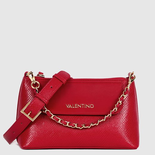 VALENTINO BAGS - Czerwona torebka we wzór węża na ramię Valentino By Mario Valentino  outfit.pl