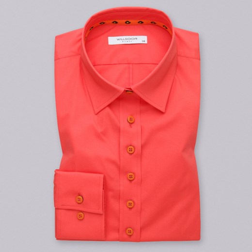 Klasyczna czerwona bluzka z pomarańczowymi guzikami Willsoor 38 Willsoor wyprzedaż