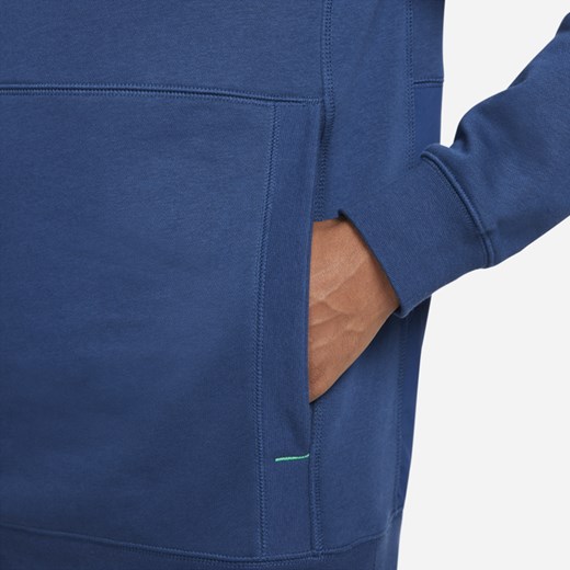 Męska dzianinowa bluza piłkarska z kapturem Brazylia Travel - Niebieski Nike L Nike poland