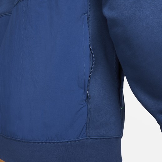 Męska dzianinowa bluza piłkarska z kapturem Brazylia Travel - Niebieski Nike 2XL Nike poland
