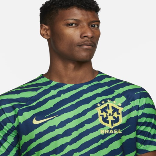 Męska przedmeczowa koszulka piłkarska Nike Dri-FIT Brazylia - Niebieski Nike XL Nike poland