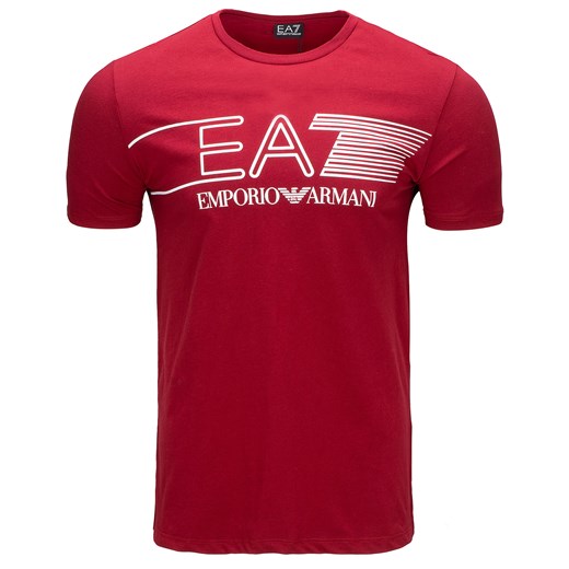 EA7 EMPORIO ARMANI T-Shirt Bordo Regular Fit S okazyjna cena zantalo.pl