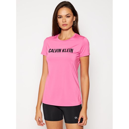 Calvin Klein Performance Koszulka techniczna 00GWF0K168 Różowy Slim Fit L okazja MODIVO