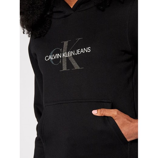 Calvin Klein Jeans Bluza J20J215267 Czarny Regular Fit S promocja MODIVO
