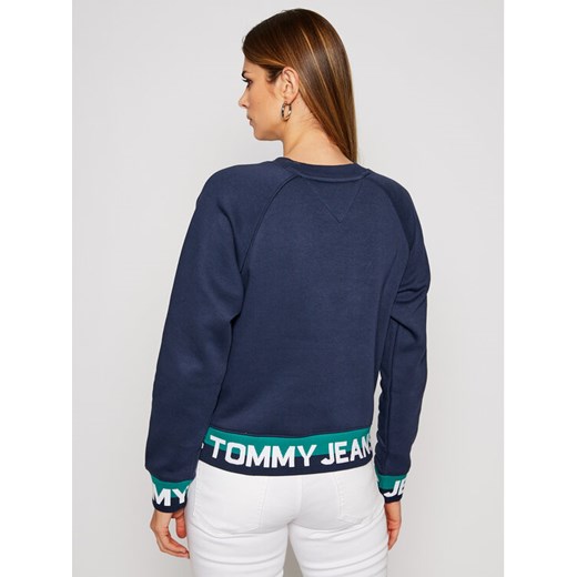 Tommy Jeans Bluza Branded Hem DW0DW08979 Granatowy Relaxed Fit Tommy Jeans XS MODIVO wyprzedaż