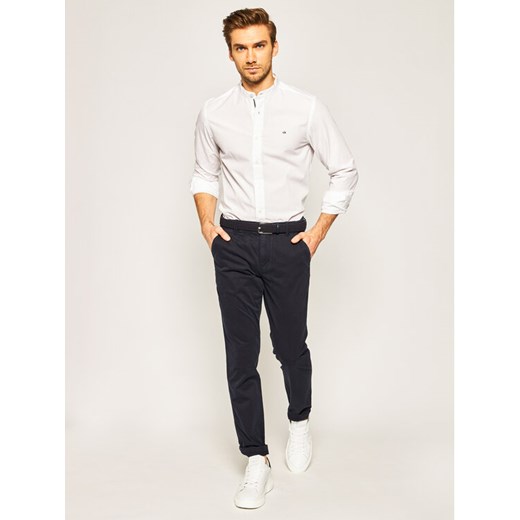 Calvin Klein Jeans Spodnie materiałowe J30J315314 Granatowy Slim Fit 34_32 wyprzedaż MODIVO