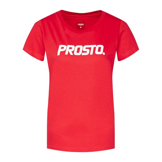 PROSTO. T-Shirt KLASYK Classic 9261 Czerwony Regular Fit Prosto. XS promocyjna cena MODIVO