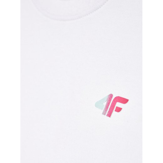 4F T-Shirt HJL21-JTSD006 Biały Relaxed Fit 152 MODIVO okazyjna cena