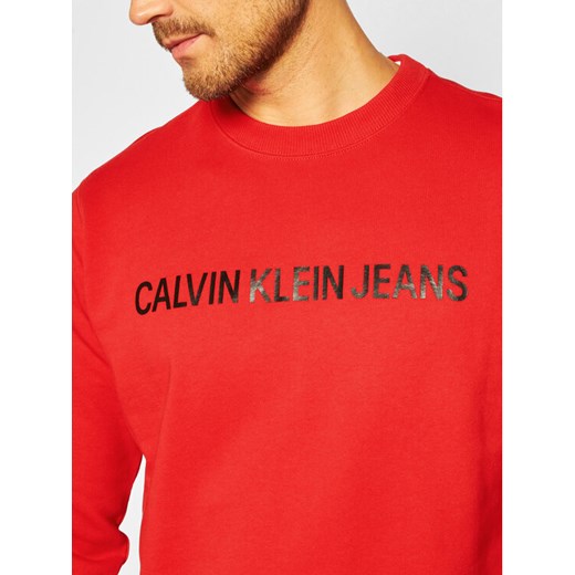 Calvin Klein Jeans Bluza J30J307758 Czerwony Regular Fit L MODIVO okazyjna cena