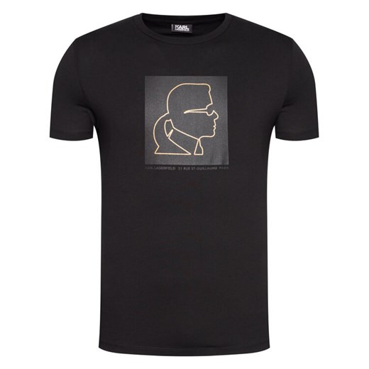 KARL LAGERFELD T-Shirt Crewneck 755039 502224 Czarny Regular Fit Karl Lagerfeld S okazyjna cena MODIVO