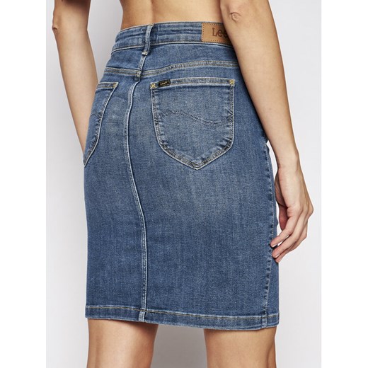 Lee Spódnica jeansowa Pencil L38GQDTO Granatowy Slim Fit Lee 29 okazja MODIVO