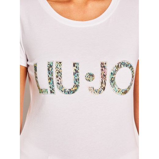 Liu Jo Beachwear T-Shirt VA0172 J5003 Biały Regular Fit M okazja MODIVO