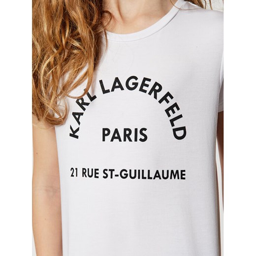 KARL LAGERFELD T-Shirt Z15259 S Biały Regular Fit Karl Lagerfeld 8Y okazja MODIVO