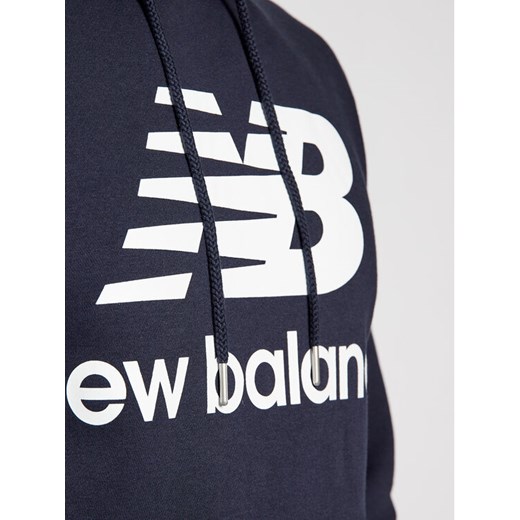 New Balance Bluza Essentl NBMT03578 Granatowy Relaxed Fit New Balance L promocja MODIVO