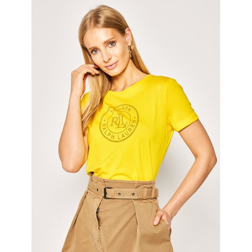 Lauren Ralph Lauren T-Shirt Dandelon 200790261 Żółty Regular Fit S wyprzedaż MODIVO