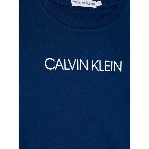 Calvin Klein Jeans Bluzka Institutional Ls IB0IB00599 Niebieski Regular Fit 10Y okazja MODIVO