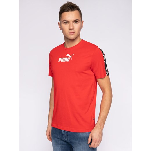 Puma T-Shirt Amplified 581384 11 Czerwony Regular Fit Puma M okazja MODIVO