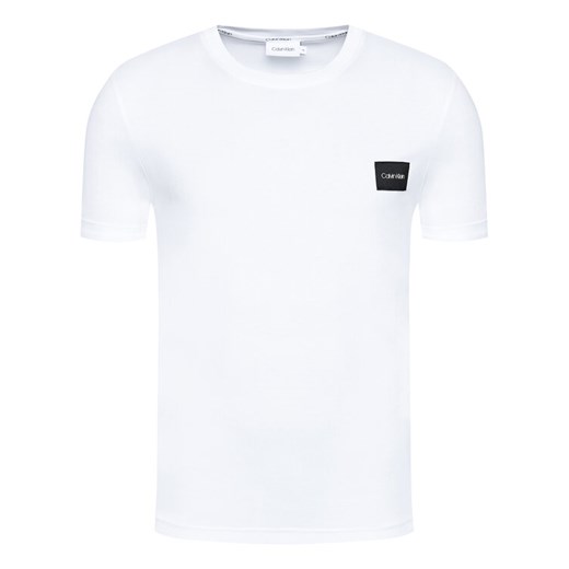 Calvin Klein T-Shirt Turn-Up Logo K10K107281 Biały Regular Fit Calvin Klein XXL wyprzedaż MODIVO